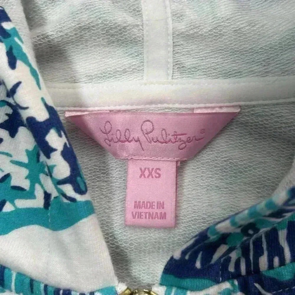 Lilly Pulitzer Hoodie Women XXS UPF 50+ Skipper Popover Keep On Trunkin 1/2 Zip - Picture 7 of 11